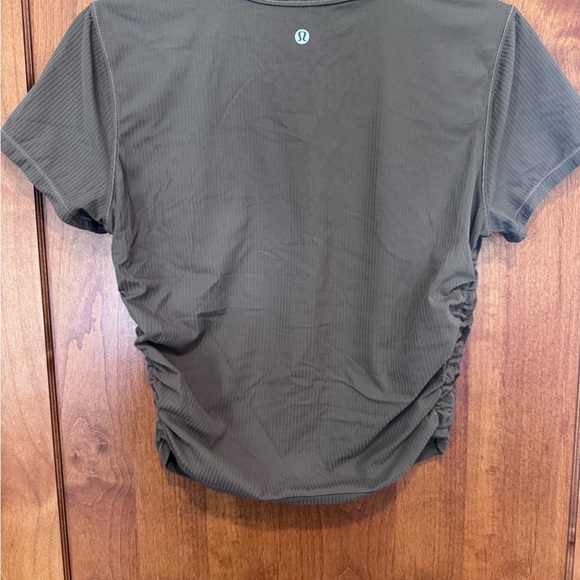 Lululemon All it Takes Nulu Ribbed Cropped Shirt - Picture 2 of 3